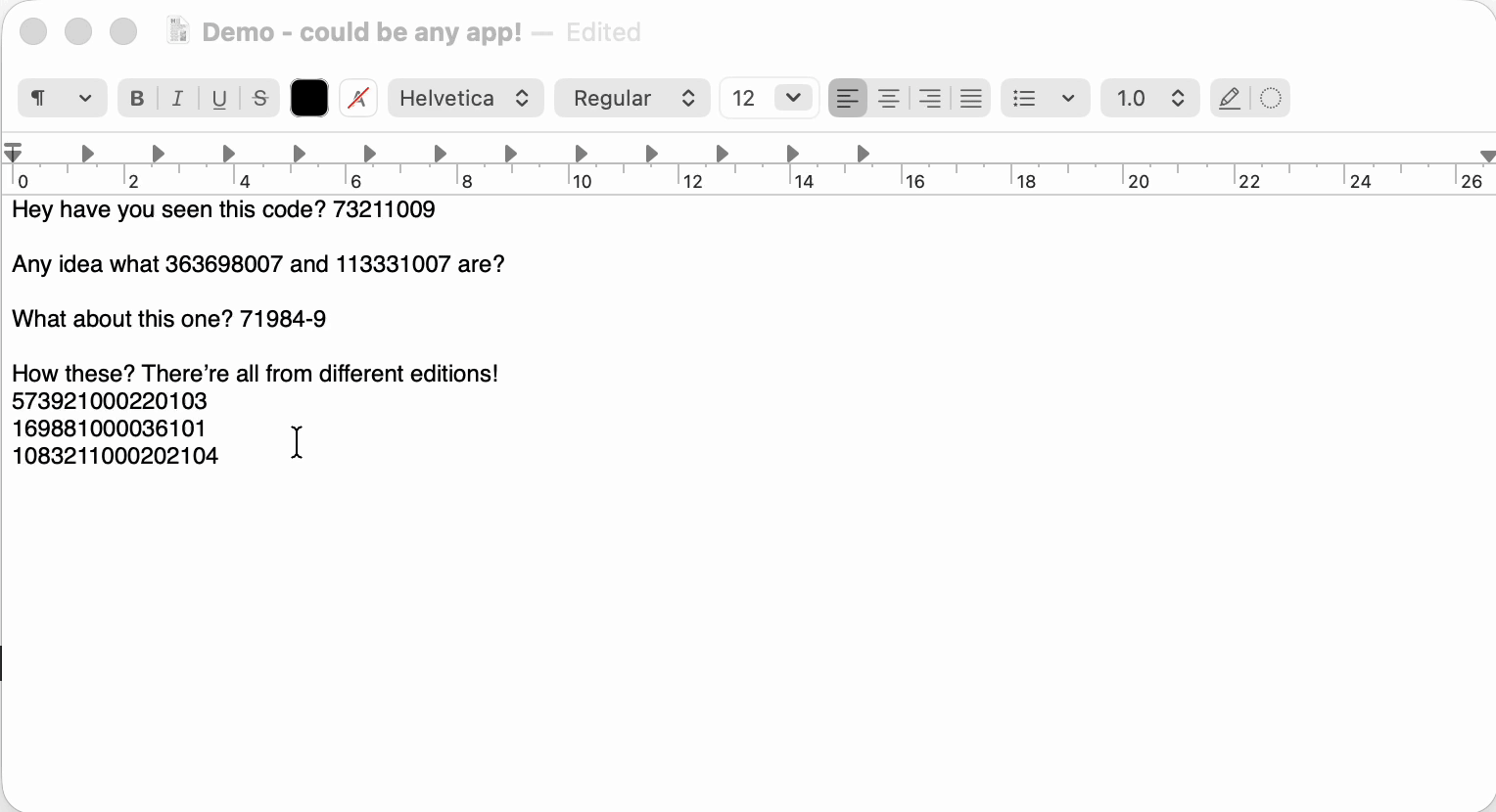 Animated demo of batch code annotation